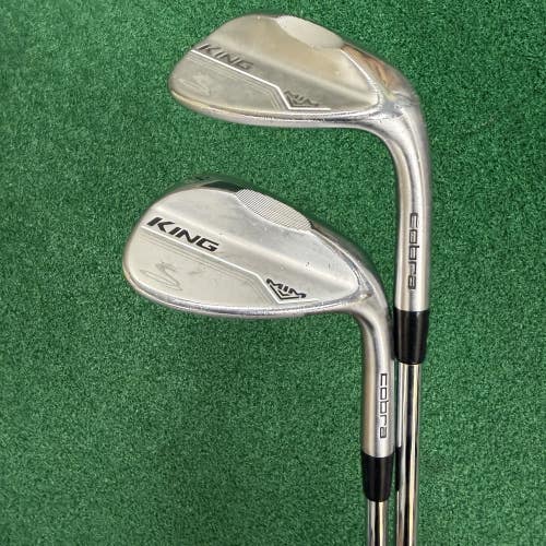 King Cobra MIM Chrome Wedge Set 54 & 58 Sand Wedge/Lob Wedge MRH Steel Shafts