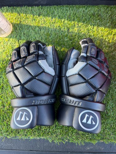 Goalie Warrior Nemesis Black Lacrosse Gloves 14" Extra Large