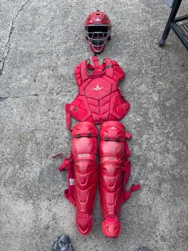 All Star S7 Red Catcher's Set