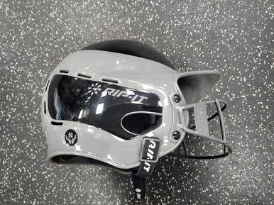 Used RIP-IT RIP IT Batting Helmet w/Mask Grey XL 11849-S000039418