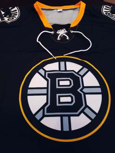 Team set of Adult sublimated hockey Jersys Bruins