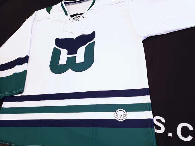 Team set of Adult sublimated hockey Jersys Whalers