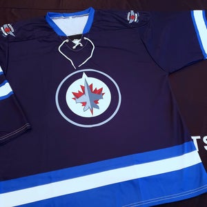 Team set of Adult sublimated hockey Jersys Jets