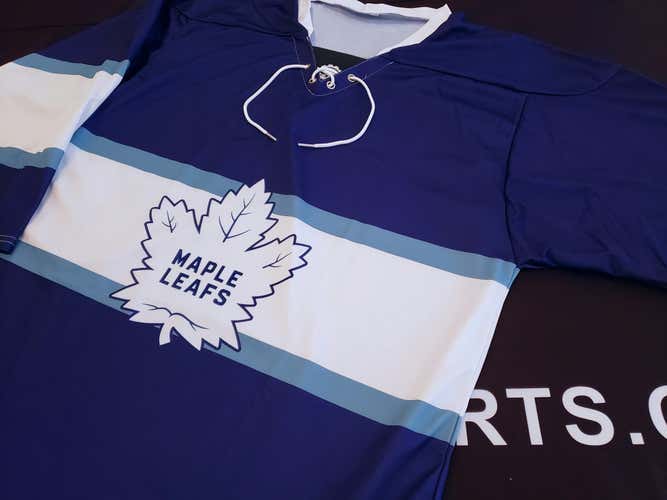 Team set of Adult sublimated hockey Jersys Leafs