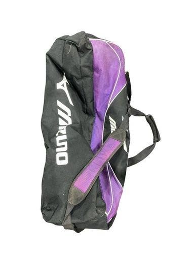 Used Mizuno BLACK/PURPLE BAG BB/SB Player Carry Bag Black 11834-S000050536