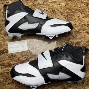 *NEW Men Size 9 Nike Vapor Edge Diamond Turf 93 TD White Black Silver HF5298-101