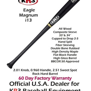 New KR3 PRO i13 Eagle Magnum 33 inch composite Wood Bat (-3) 30.5 oz