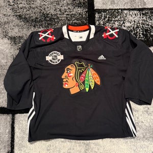 Adidas Goalie Cut Blackhawks Jersey Mic