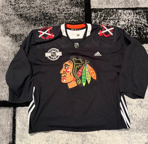 Adidas Goalie Cut Blackhawks Jersey Mic