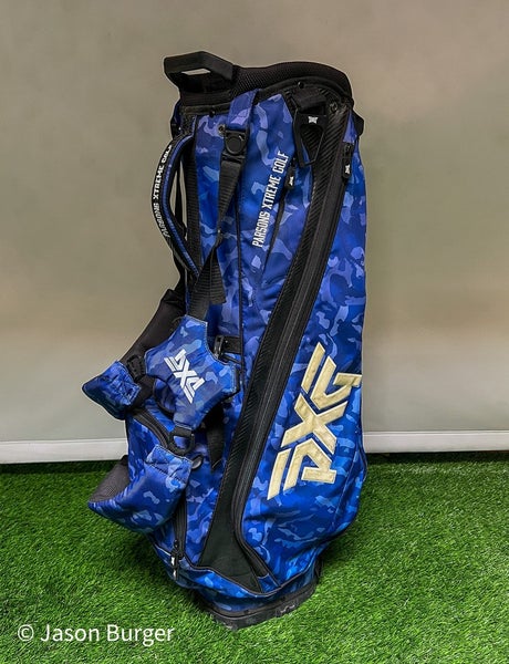 Used Blue Camo PXG Golf Hybrid Cart/Carry/Stand Bag 4-Way