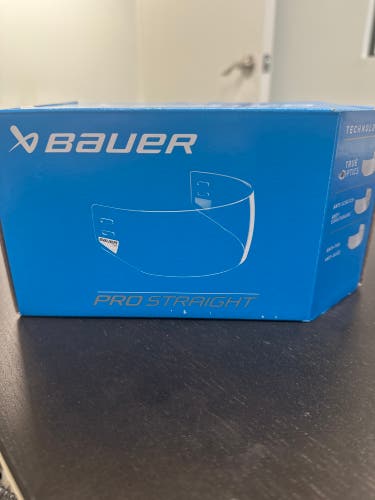 Bauer Pro Straight Visor Clear Visor (Used)