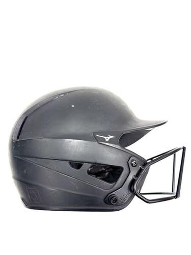 Used Mizuno 7 3/8 - 7 7/8 Batting Helmet w/Mask Black One Size 11860-S000308690