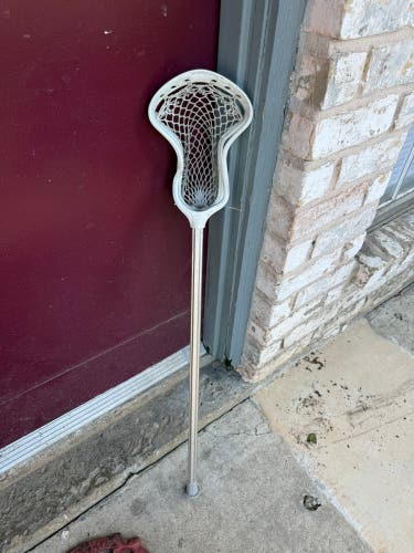Warrior Burn FO lacrosse head with a maverik caliber lacrosse shaft