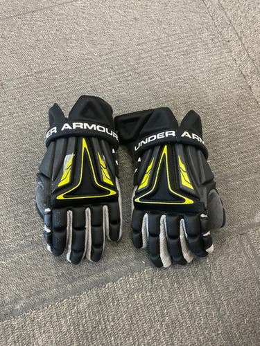 Used Under Armour Lacrosse Gloves Junior Black XS 11614-S000236186