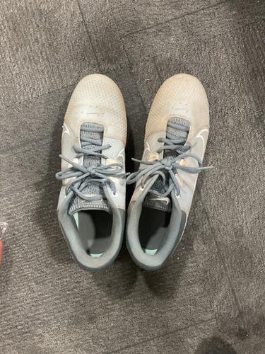 Used Nike RENEW SOFTBALL CLEATS BB/SB Cleats Grey Senior 11 11614-S000236157