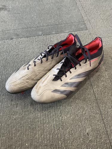 Used Adidas PREDATOR Soccer Cleats Grey Senior 11 11614-S000236105