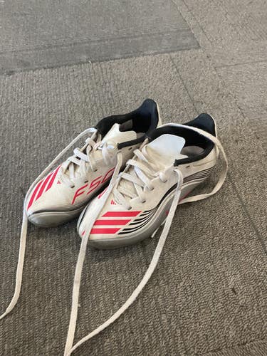Used Adidas F50 Soccer Cleats White Youth 13.0 11614-S000236103