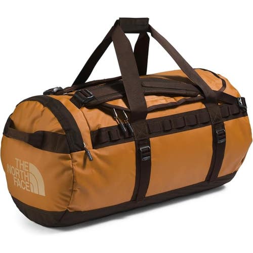 The North Face Base Camp Duffel Bag Mens Timber Tan 95L Shoulder Straps DAB307