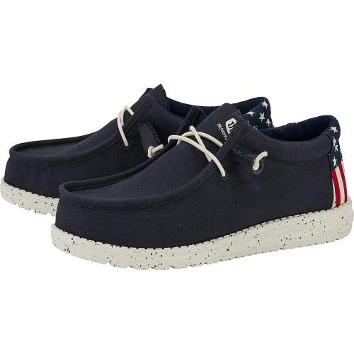 Hey Dude Wally Americana 41171-4MQ Loafer Toddler US 8C Navy Casual Shoes DAB310
