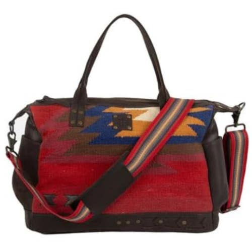 STS Ranchwear Crimson Sun Diaper Bag Unisex OS Red Aztec Print Top Handle NLW85