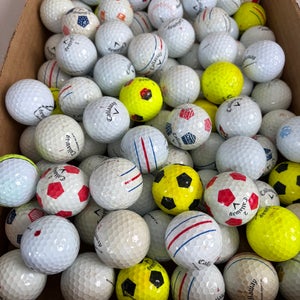 CALLAWAY CHROME SOFT of AAA (3A) golf balls - 50 Pack - WHITE - YELLOW MIX - FREE SHIPPING