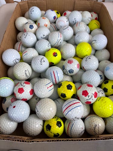 CALLAWAY CHROME SOFT of AAA (3A) golf balls - 50 Pack - WHITE - YELLOW MIX - FREE SHIPPING
