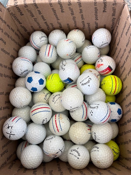 CALLAWAY ERC SOFT of AAA (3A) golf balls - 50 Pack - WHITE - YELLOW MIX - FREE SHIPPING