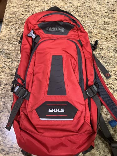 CamelBak MULE Hydration Backpack Red Air Director MTB Hiking Trail w/ 3L Bladder