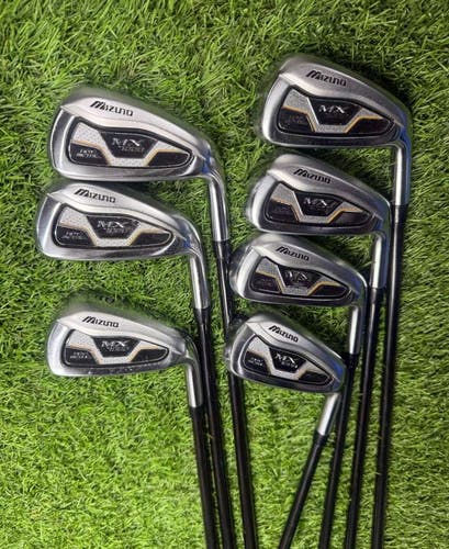 Men's Mizuno MX 1000-HOT METAL Right Handed Iron Set Regular Flex Graphite Shaft (Used)