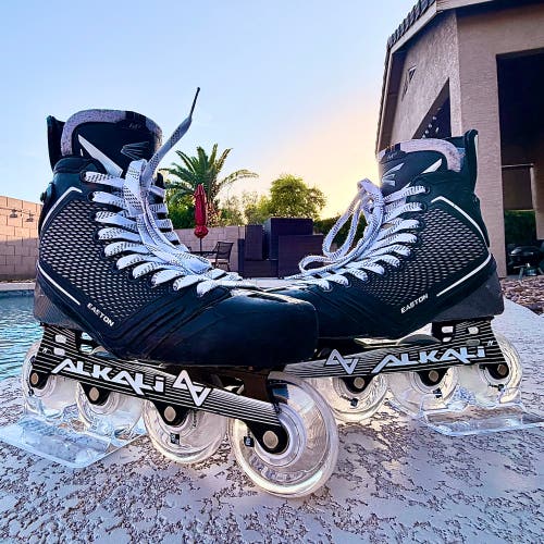 Black/White Easton Mako M7 Hockey Skates Regular Width 8 (Used)