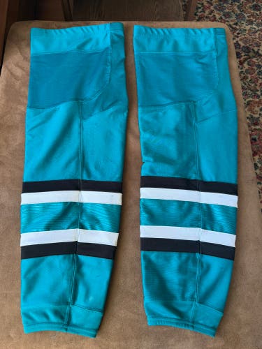 Adidas SJ Sharks 2022/23 Pro Stock “Evolve” Teal socks Large