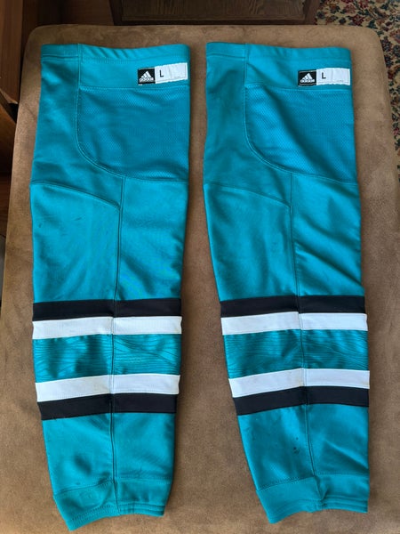 Adidas SJ Sharks 2022/23 Pro Stock “Evolve” Teal socks Large