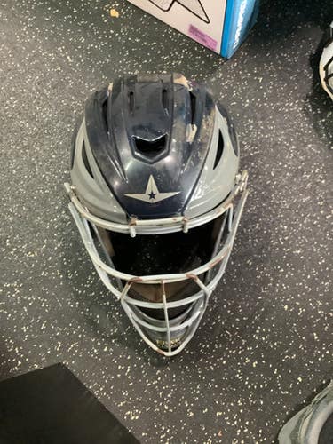 Used All Star MVP 2500-1 Catchers Helmet w/Mask Navy Blue One Size 10743-S000478554