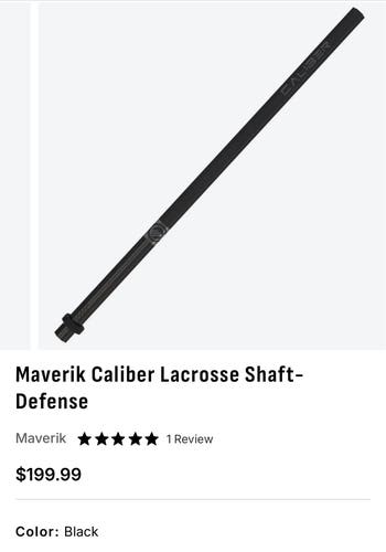 New Maverik Caliber Defense Black Shaft