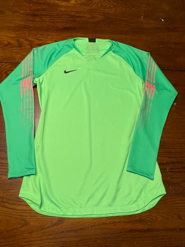 NIKE Gaurdien II soccer goalkeeper jersey adult S green NWOT
