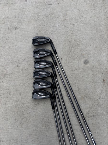 Men's Cobra Cobra KING Forged Tec X Black Iron Set Right Handed Iron Set Extra Stiff Flex (Used)