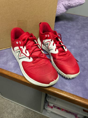 Red Men's Size M 12.0 (W 13.0) Adult New Balance Fresh Foam Turf 3000 Shoes (Used)