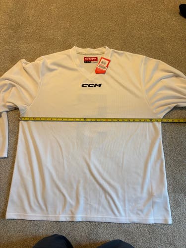 White Large Men's CCM Jersey (New)