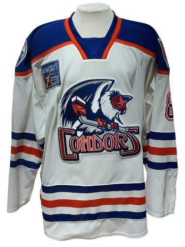 CCM Pro Stock Bakersfield Condors White Game Jersey REINHART 8335