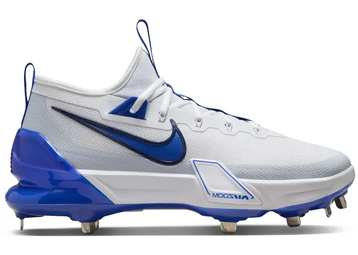 Size 7.5 - Nike Force Zoom Trout 9 Elite White Hyper Royal FB2906-105