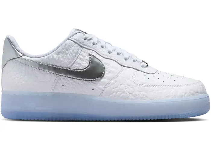 Size 12 - Nike Air Force 1 Low '07 Crocodile White Blue Tint IR1981-100