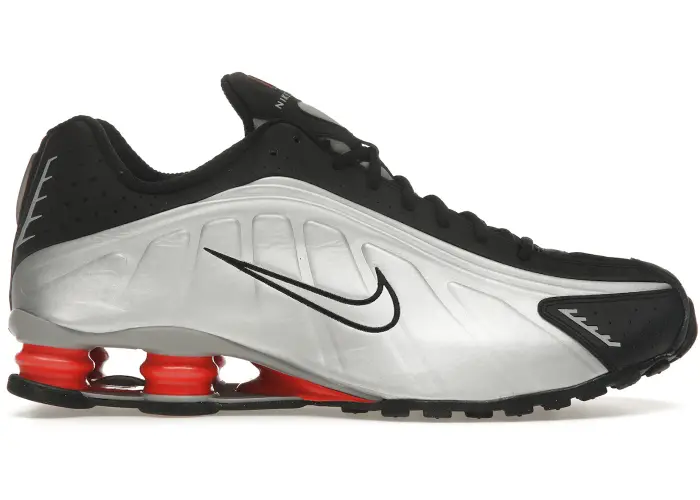 Size 12 - Nike Shox R4 Black Metallic Silver (2025) MENS HQ1988-002