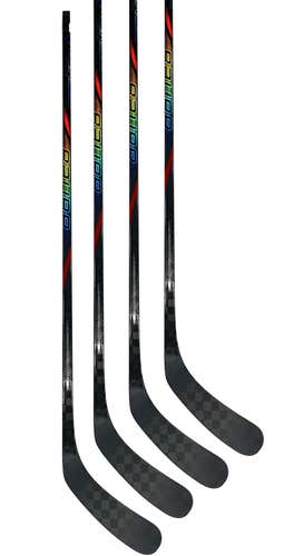 (4-Pack) LH New Senior Red and Black Bauer 2N Pro XL wrapped as a Tracer, 87 Flex, P92