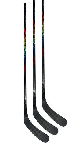 (3-Pack) LH New Senior Red and Black Bauer 2N Pro XL wrapped as a Tracer, 87 Flex, P92