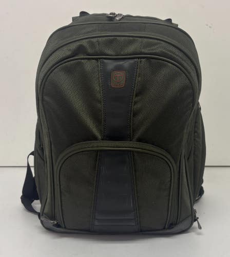 TUMI T-Tech 55381SG Green Laptop Travel Backpack 6" x 12" x 16.5" GREAT