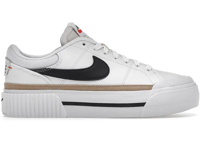 Size 9.5 - Nike Court Legacy Lift White Black (Women's) DM7590-100