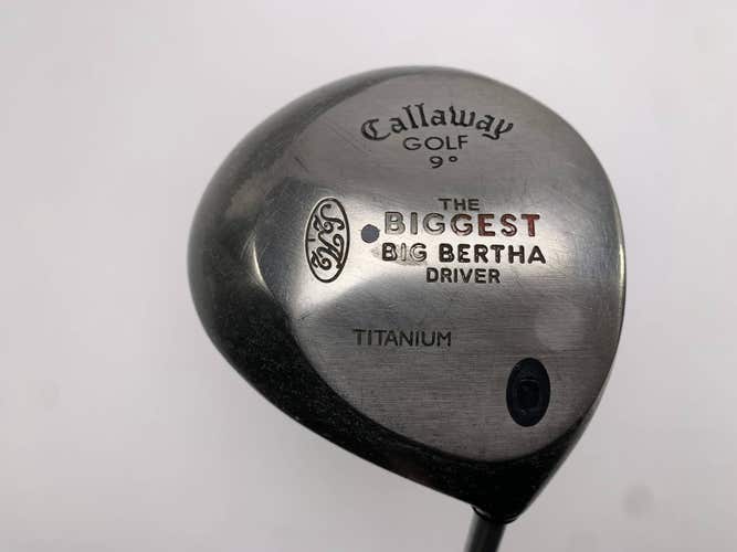 Callaway Biggest Big Bertha Driver 9* Firm Graphite Mens RH