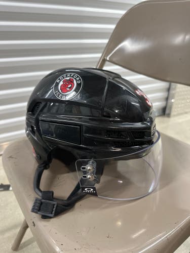 AHL ROCKFORD ICE HOGS Medium CCM Super Tacks X Helmet Pro Stock (Used)
