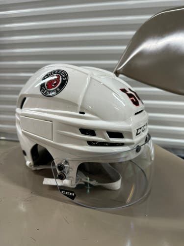 AHL ROCKFORD ICE HOGS Medium CCM Super Tacks X Helmet Pro Stock (Used)
