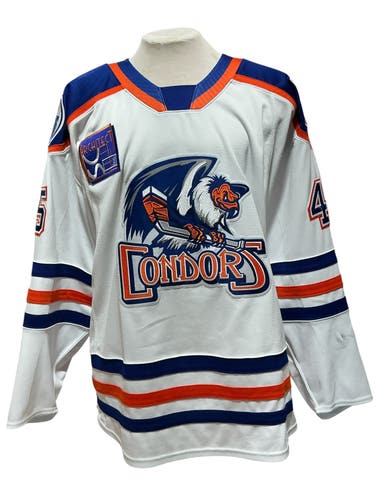CCM Pro Stock Bakersfield Condors White Game Jersey MAYHEW 45259